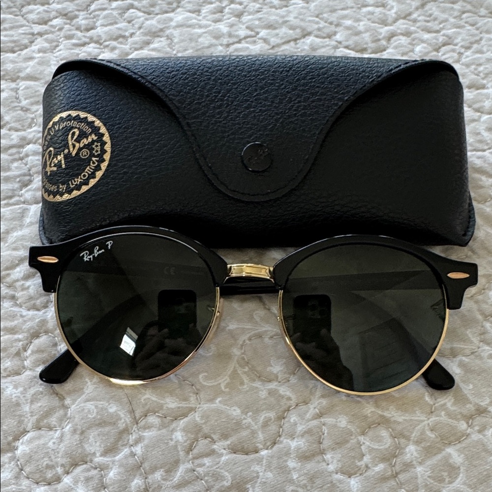 Ray-Ban Classic Black and Gold Sunglasses
